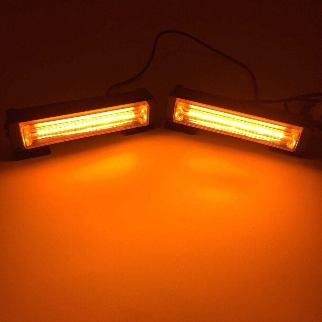 Комплект 2 Броя 16cm Сигнална Аварийна Блиц Маяк Led Бар Лампа Пътна Помощ Платформа 12V-24V 36W
