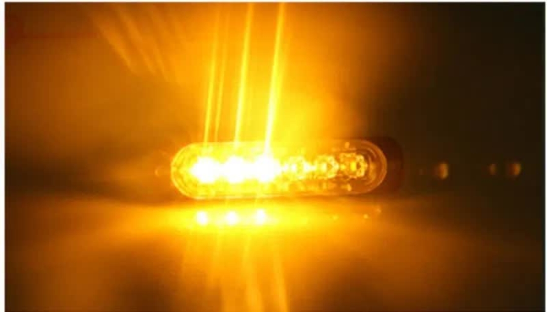 6 LED Аварийна Лампа За Пътна Помощ, Жълта Блиц Светлина, Мигаща!