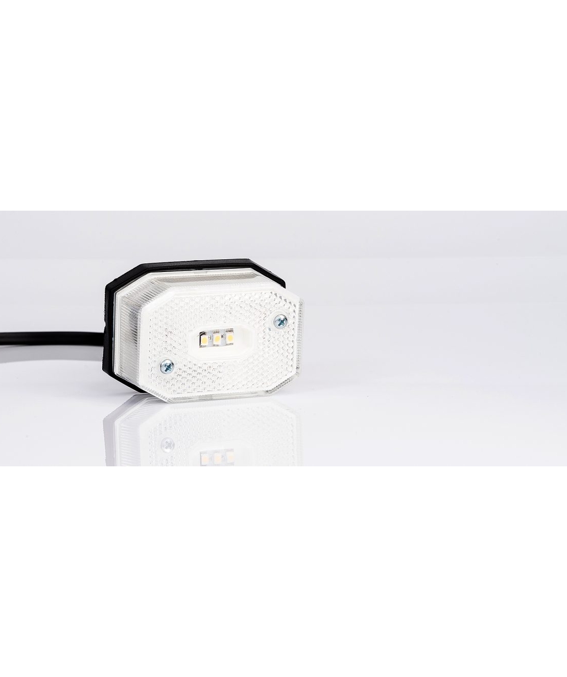 LED Лед Габарит с Рефлектор, Бяла Светлина, Маркер, Токос, 12V - 24V, E-Mark E9, За Каравана, Кемпер и др.