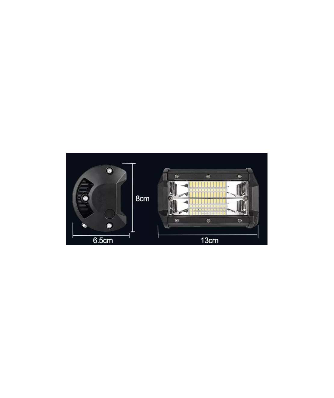 13 См 72W Мощен Лед Диоден Бар 24 Led Халоген Лампа Прожектор 12V 24V