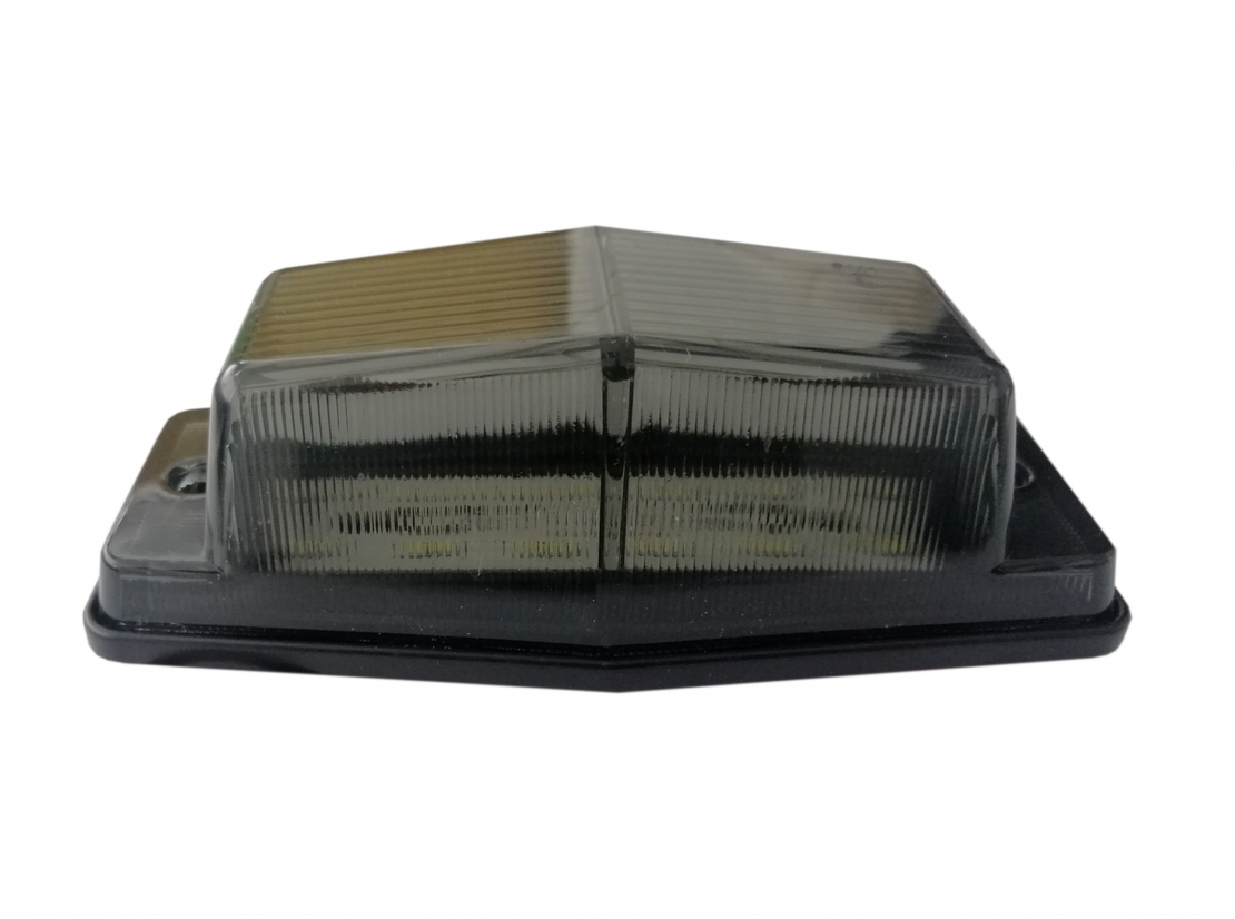 1 брой LED Лед Диоден Бял Габарит с Двойно опушено Стъкло 12 Диода 12V - 24V За Камион Трактор Багер Селскостопански Машини и др.