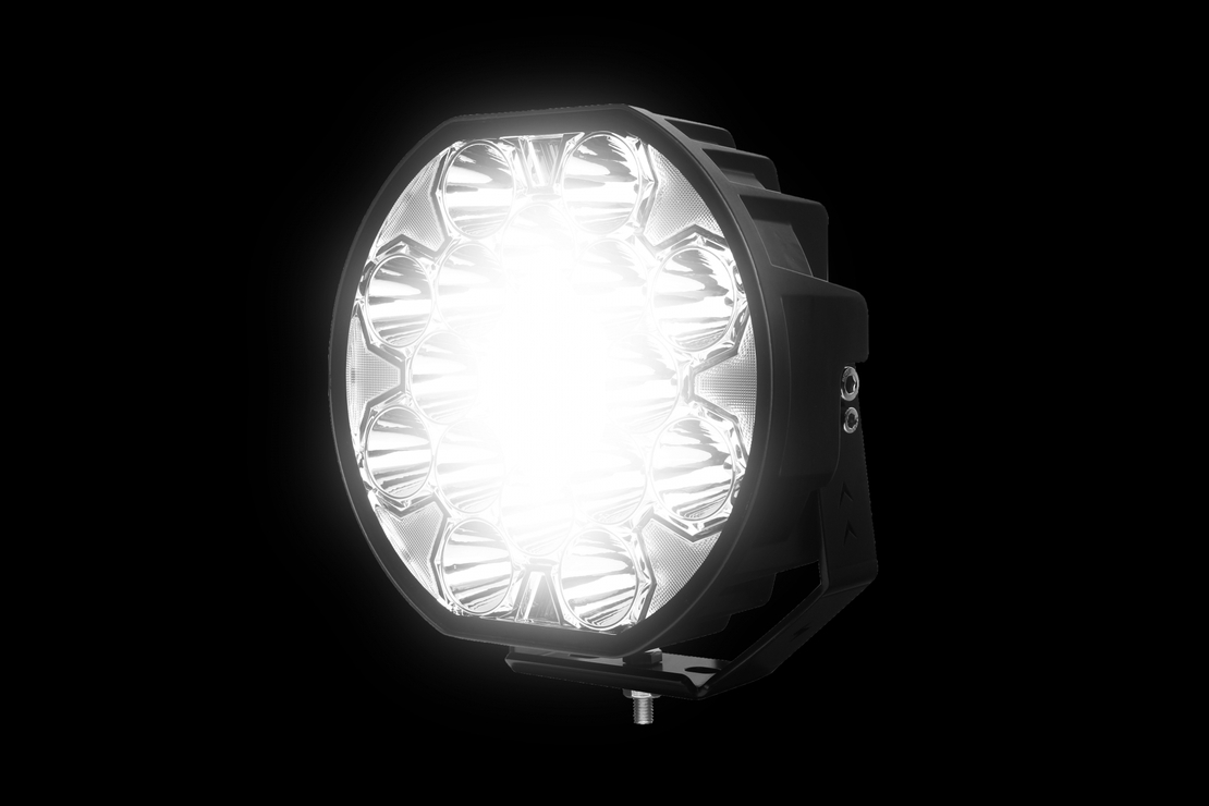 LED Халоген 22см Фар Бяла Светлина + Бяла и Жълта Габаритна 80W 9100lm 12V 24V Е-марк Е9 Бус Ван 4х4 Джип ATV Камион Трактор