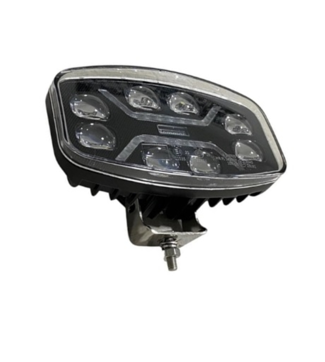LED ЛЕД мощен диоден фар халоген лампа 12V - 24V 48W бяло-жълто за АТВ джип камион трактор земеделски и селскостопански машини и др. 245 x 139.4 x 90 mm E-mark E9