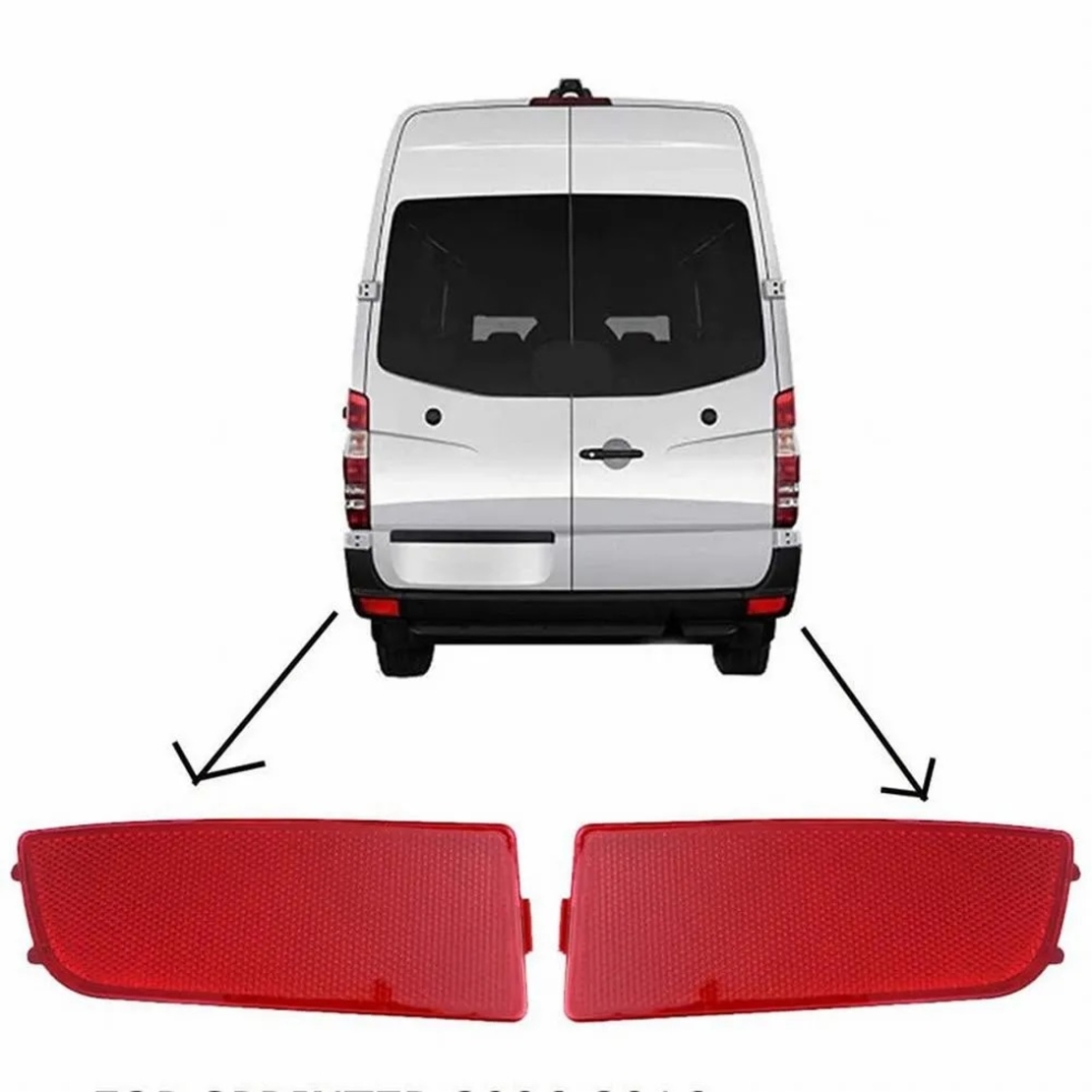 Комплект ляв и десен рефлектор светоотразител за Mercedes Sprinter W906, VW Crafter 2006-2016