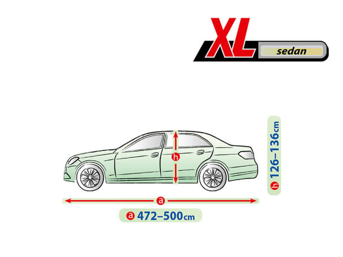 Висококачествено Покривало Kegel за Седан Sedan Автомобил Серия Mobile Garage размер XL 472 - 500см х 126 - 136см
