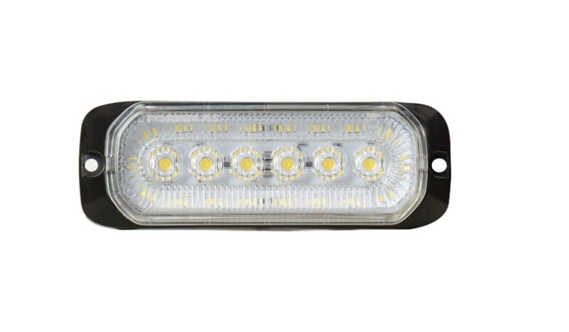 24LED Лед Диоден 12-24V Габарит Маркер Токос + аварийна блиц бяла светлина мигаща за камион бус ван каравана платформа кемпер пътна помощ