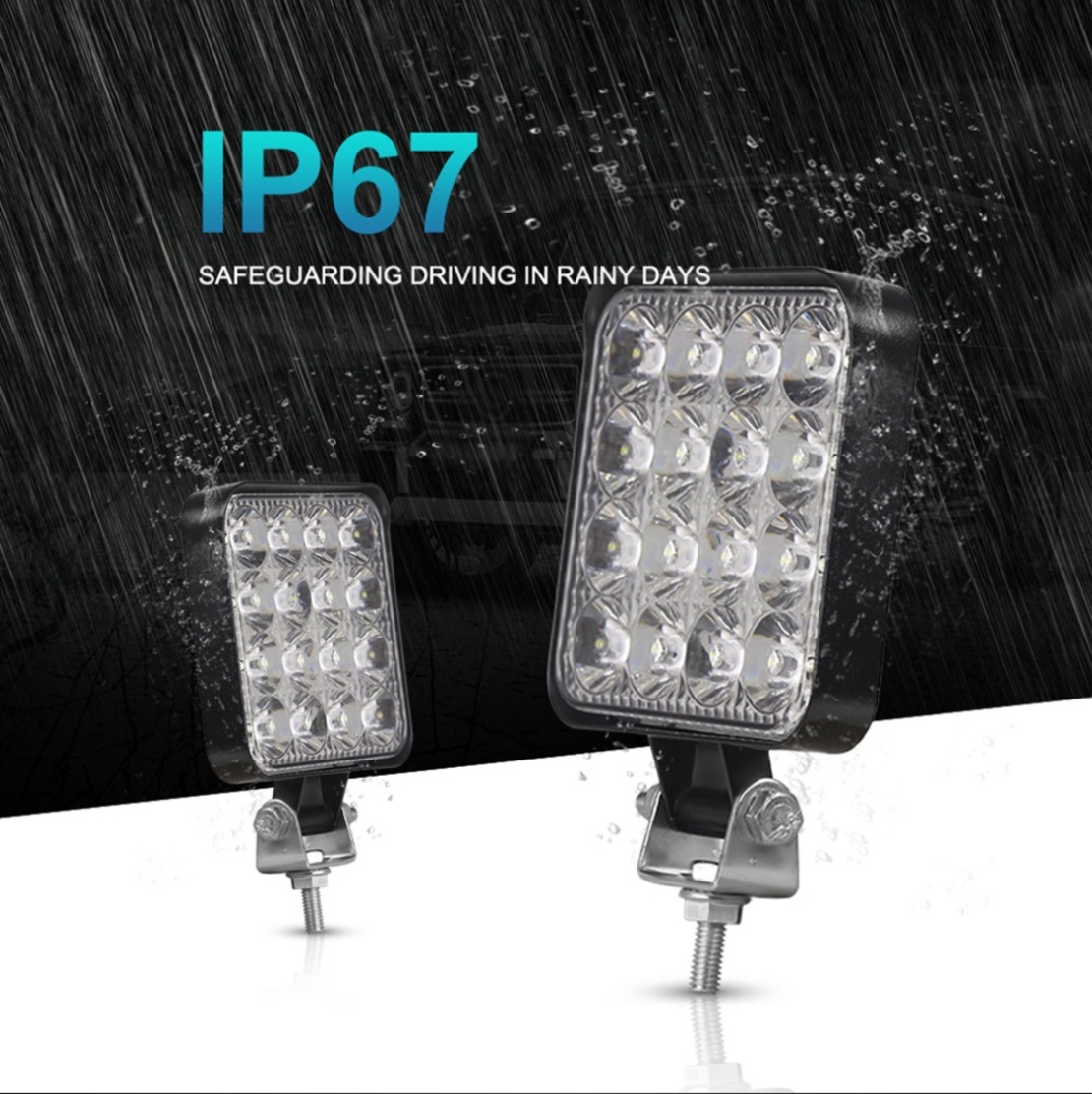 48W Мини ЛЕД LED Диоден Фар Прожектор Дневни Светлини Диодна Лампа 12V 24V