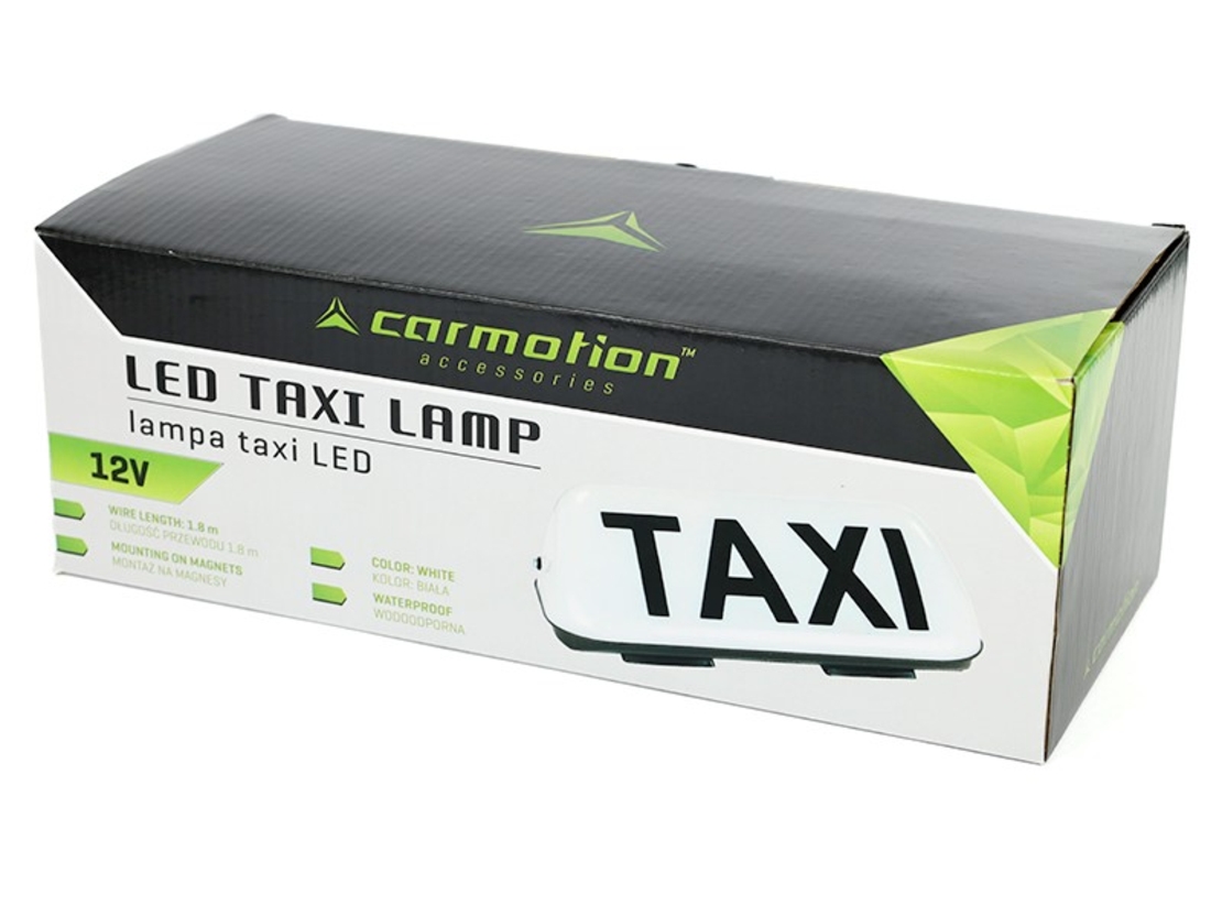 LED лампа TAXI 12V с бяла светлина, магнитно закрепване и захранващ кабел 1,8 м
