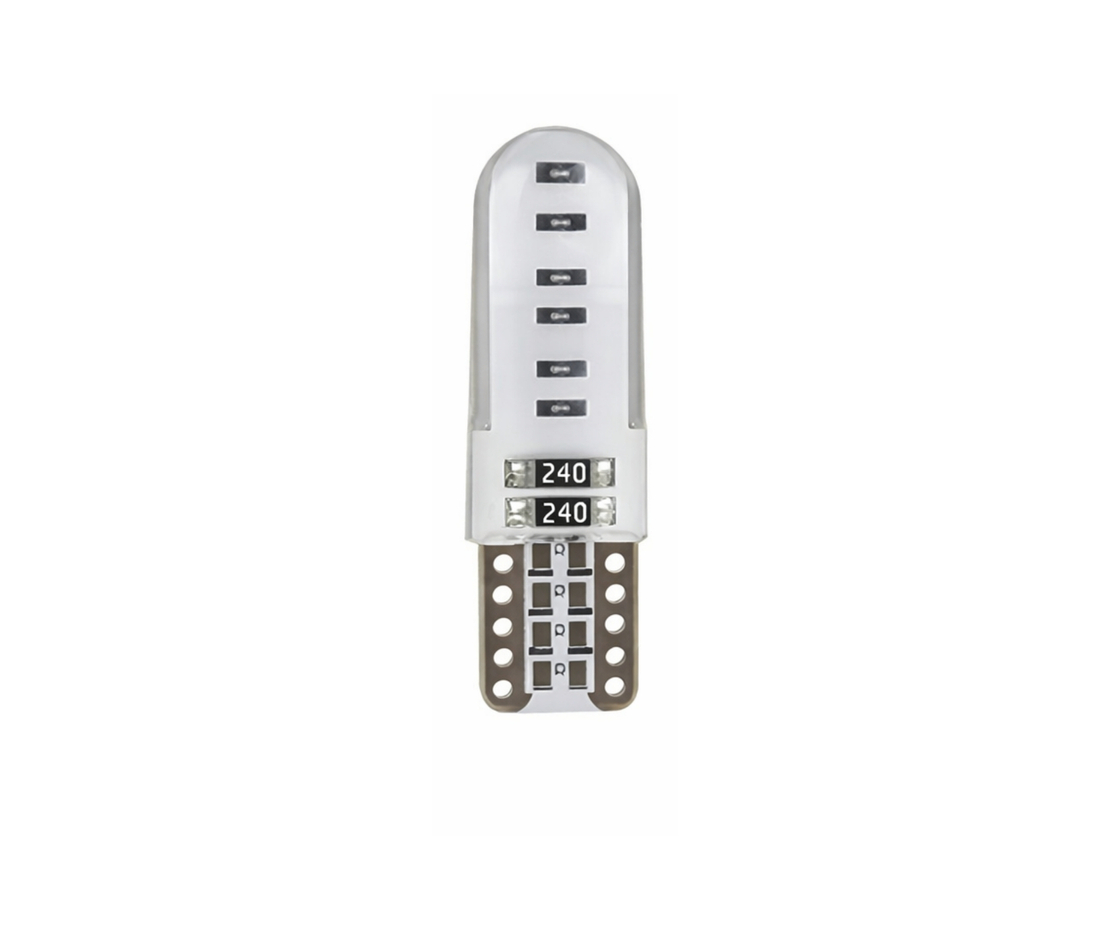 Комплект 2 бр. LED крушки T10 W5W, синя светлина, CANBUS, Silica LED, 12V - блистер