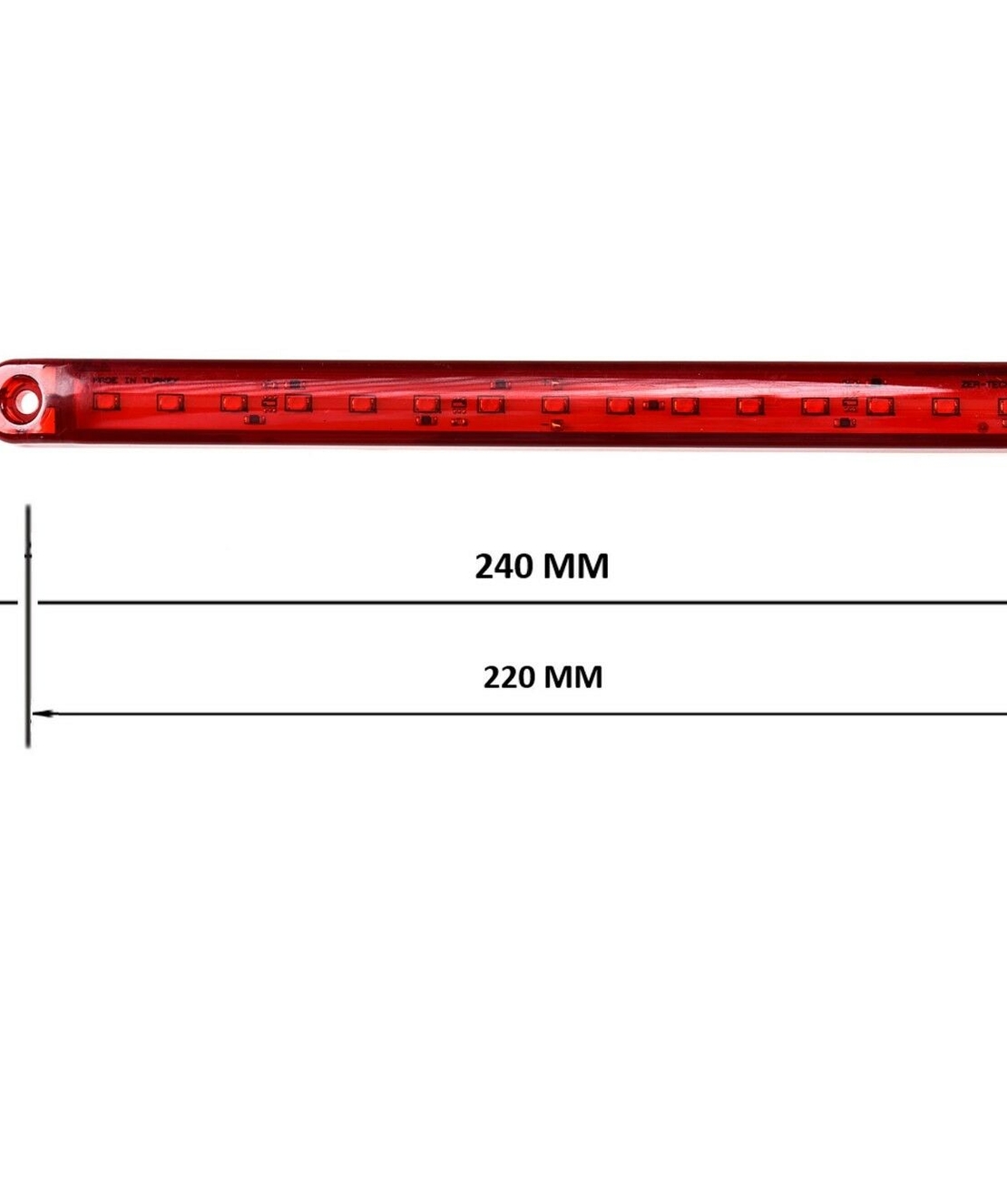 ЛЕД LED Червен Диоден Маркер Габарит Токос със 15 светодиода за камион ремарке бус ван каравана платформа 12V-24V