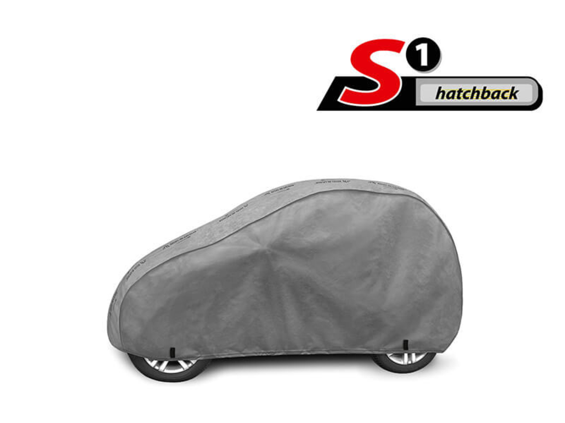 Висококачествено Покривало Kegel серия Mobile Garage размер S1 за хечбек 250-270см x 134-143см, сиво