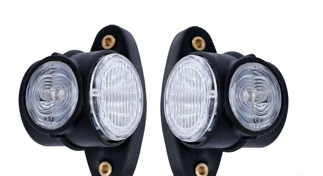 Комплект от 2бр LED Лед габарити светлини тип рогче за камион ремарке тир бус 12V-24V