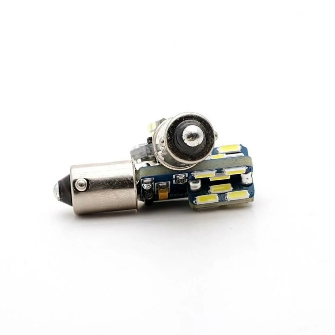 Комплект от 2 броя LED ЛЕД Крушки 24 SMD BA9S (H10W) 12V Бяла Светлина Бели 6000К Canbus без грешки EXCLUSIVE Photon