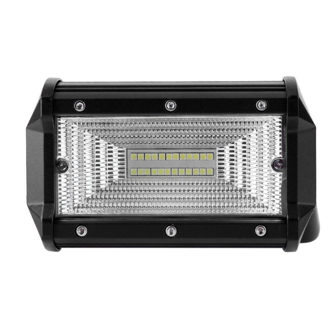 Универсален 72W Лед LED Халоген Фар Работна Лампа 12V - 24V с Разпръсната Flood Светлина за автомобил офроуд бус ван камион