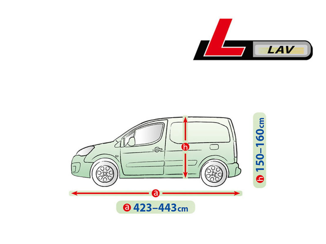 Висококачествено Покривало Kegel за VAN L 443x160cm