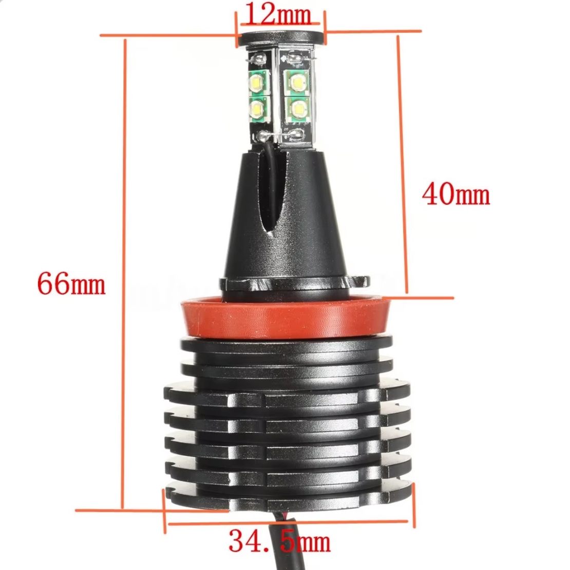 Комплект H8 40W LED Angel Eyes крушки за BMW – CANBUS, бяла светлина