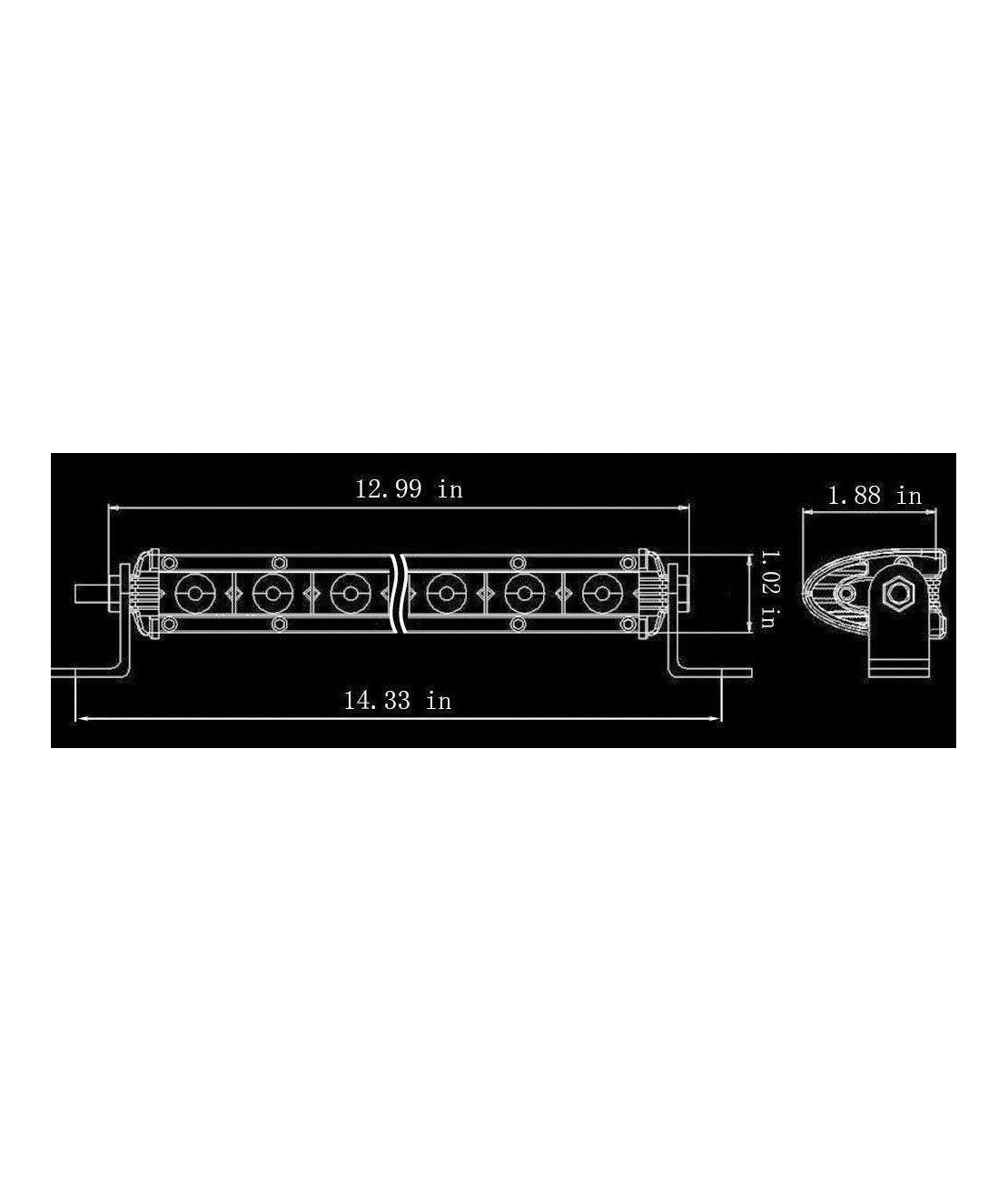 28.5 см LED Лед Диоден Бар 4500 lm, 90W Ултра Тънък 12-24V Комбинирана Combo - Flood и Spot Светлина