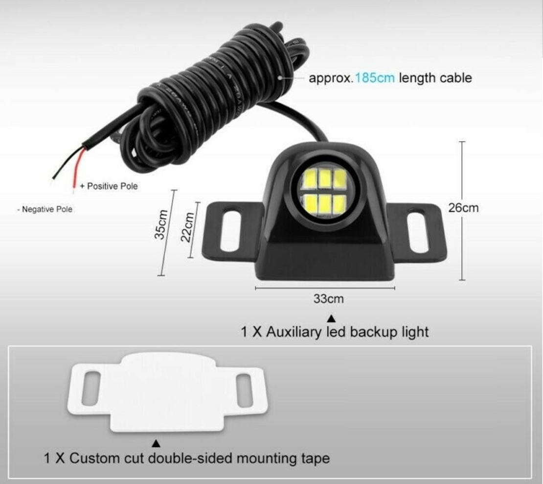 LED Лед Диодна Светлина За Заден Ход, 12V - 24V, 5W, 1200lm,