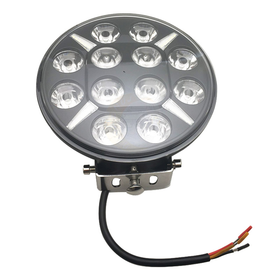 LED Диоден Халоген Фар Бял Оранжев Габарит Ø 218 мм 12V 24V 12 Диода за джип камион трактор багер