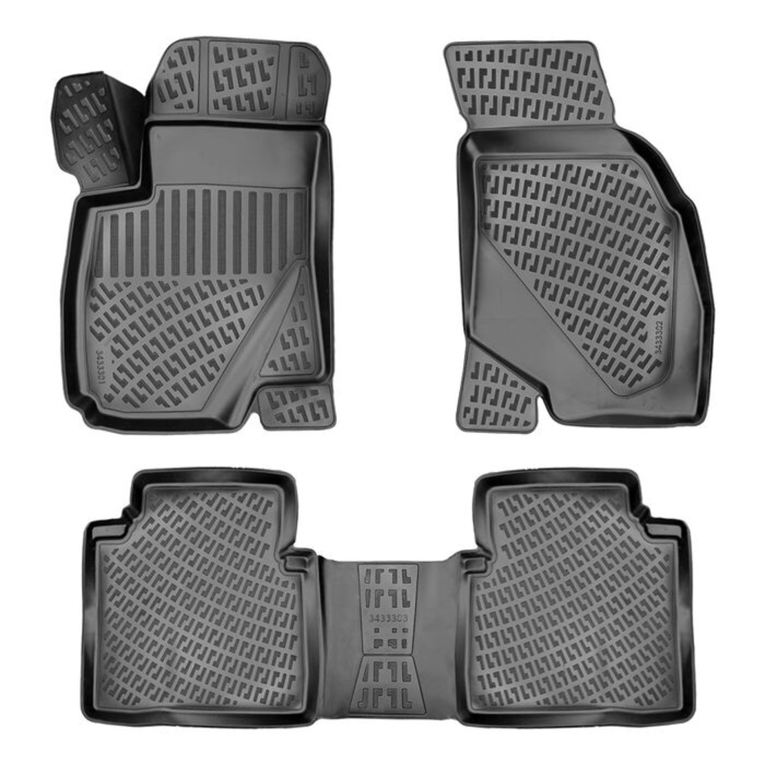 Гумени стелки RizLine съвместими с Hyundai Santa Fe 2000-2006