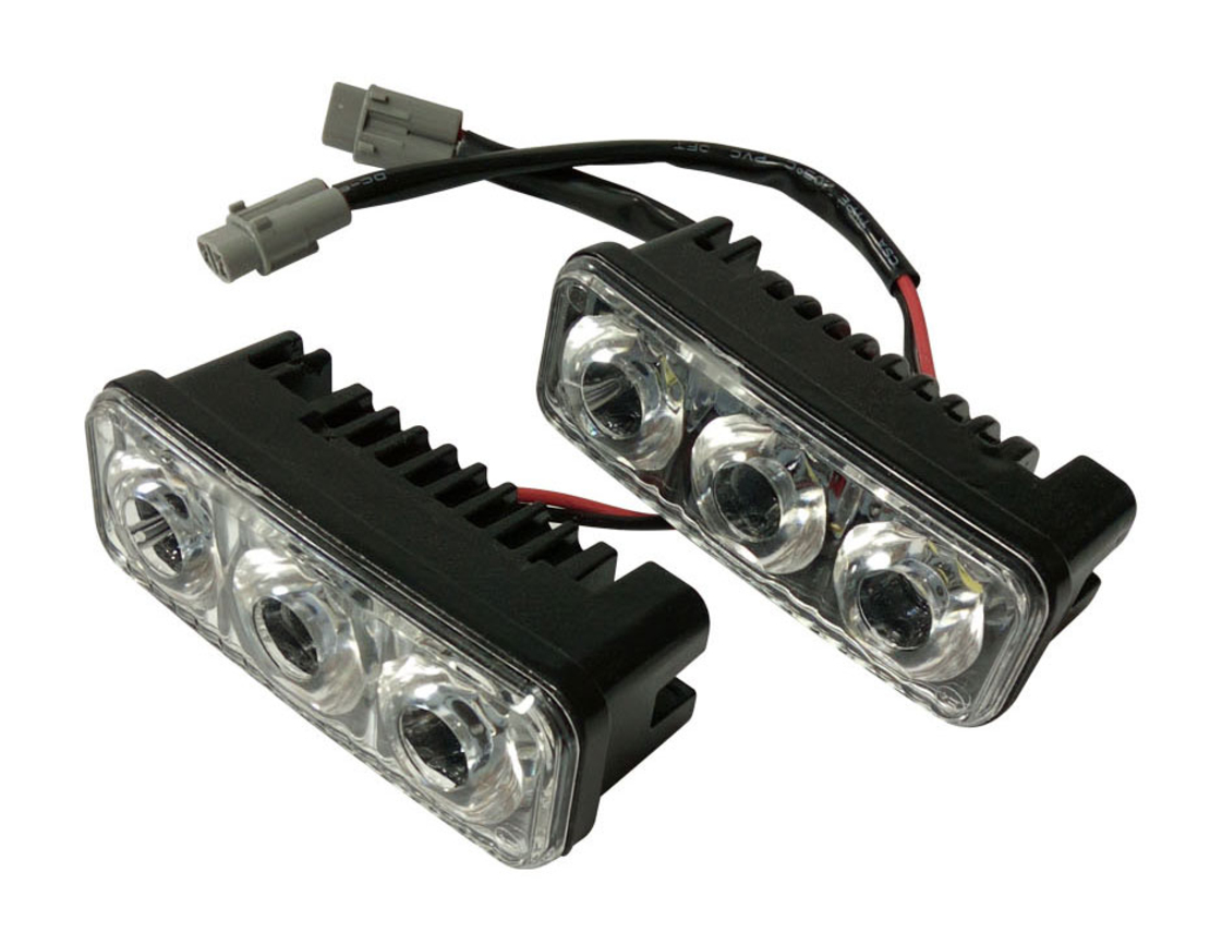 Комплект Предни Мощни 3 Led Лед Диодни Дневни Светлини 12V 3W НОВИ
