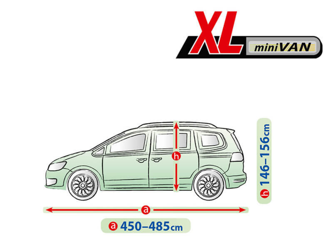 Висококачествено Покривало Kegel за Миниван Mini Van Серия Mobile Garage размер XL 450 - 485см х 146 - 156см