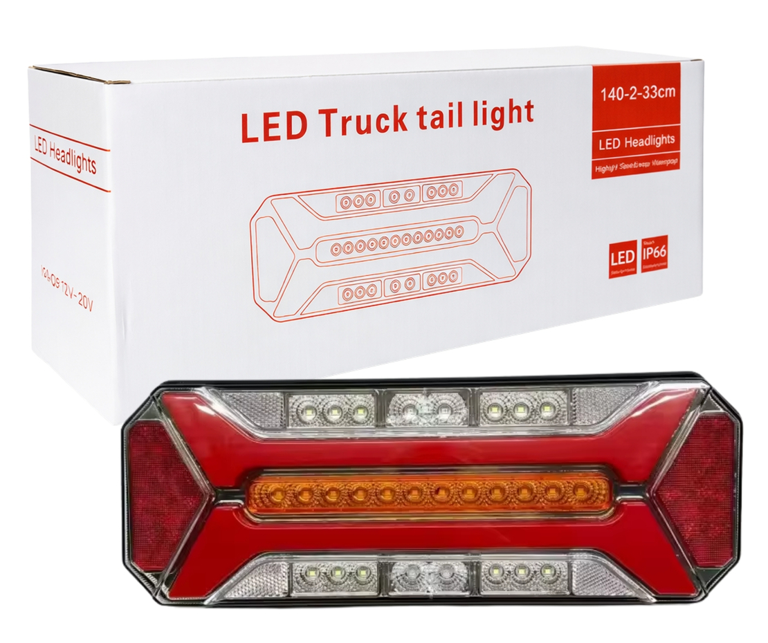 LED стоп с 5 функции за камион и ремарке, динамичен мигач, стоп светлина, заден ход, мъгла, IP66, 12–24V