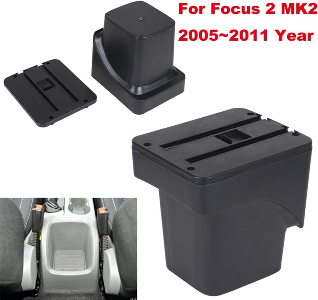 Подлакътник барче за Ford Focus MK2 2005–2011 - Еко кожа – Черен