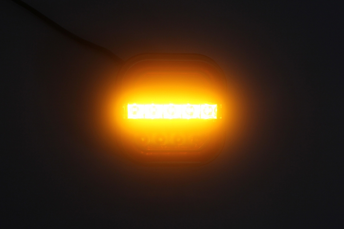 Комплект от 2 броя LED Диодни стопове стоп задни светлини динамичен мигач 12V-24V за бус камион ТИР ремарке каравана платформа Неон Neon Ефект 95 X 97 X 34 mm