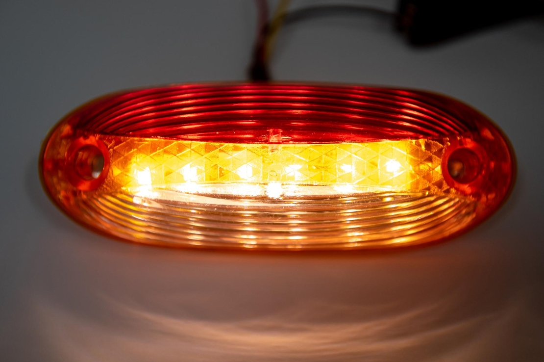 LED Светодиоден Страничен Габарит, Оранжев, Бял, Червен цвят, 125mm x 44mm 24V