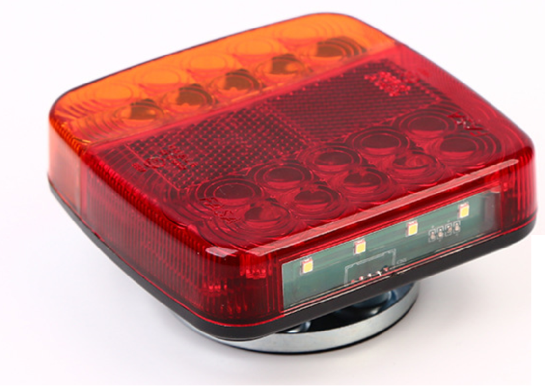 Безжични Wireless Лед Led Стопове с Магнит 12V 24V за Ремарке Каравана Платформа 5 Функции