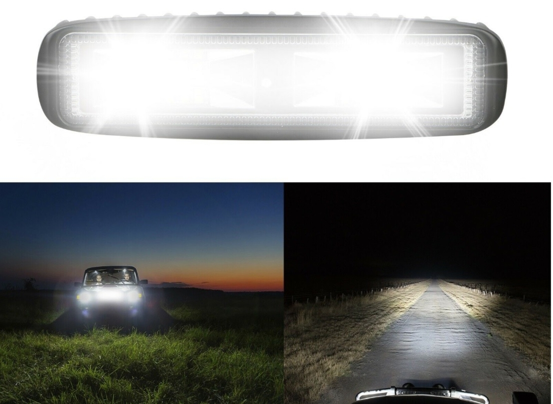 Универсален 48W Лед LED Халоген Фар Работна Лампа 12V - 24V с комбинирана бяла светлина за автомобил офроуд бус ван камион