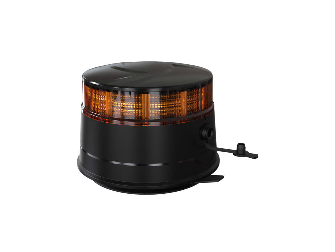 14W Лед Led Безжична Диодна Въртяща се Сигнална Аварийна Лампа Маяк Буркан с Магнит и Вендуза за Пътна Помощ Платформа и др.12V - 24V