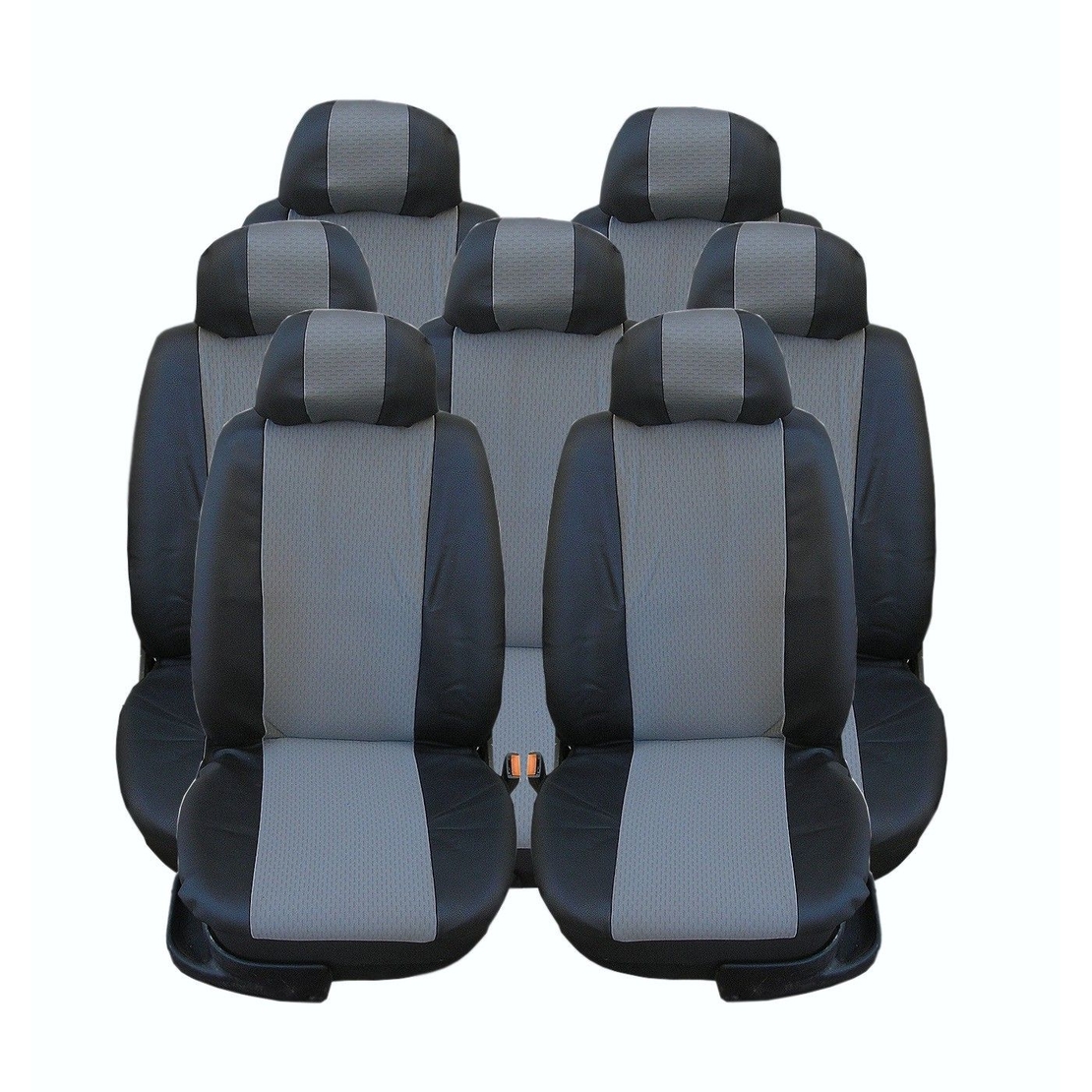 Калъфи тапицерия за VW Touran, Sharan, Ford Galaxy, Citroen C8, Peugeot 307SW, Citroen C4 Grand Picasso, Peugeot 806, 807, Черни