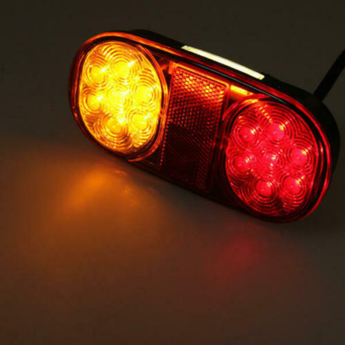 Комплект 2 броя LED Лед Диодни Стопове, 12V, 160мм x 80мм, За Камион, Ремарке, Бус, Каравана, Кемпер, Е-Mark