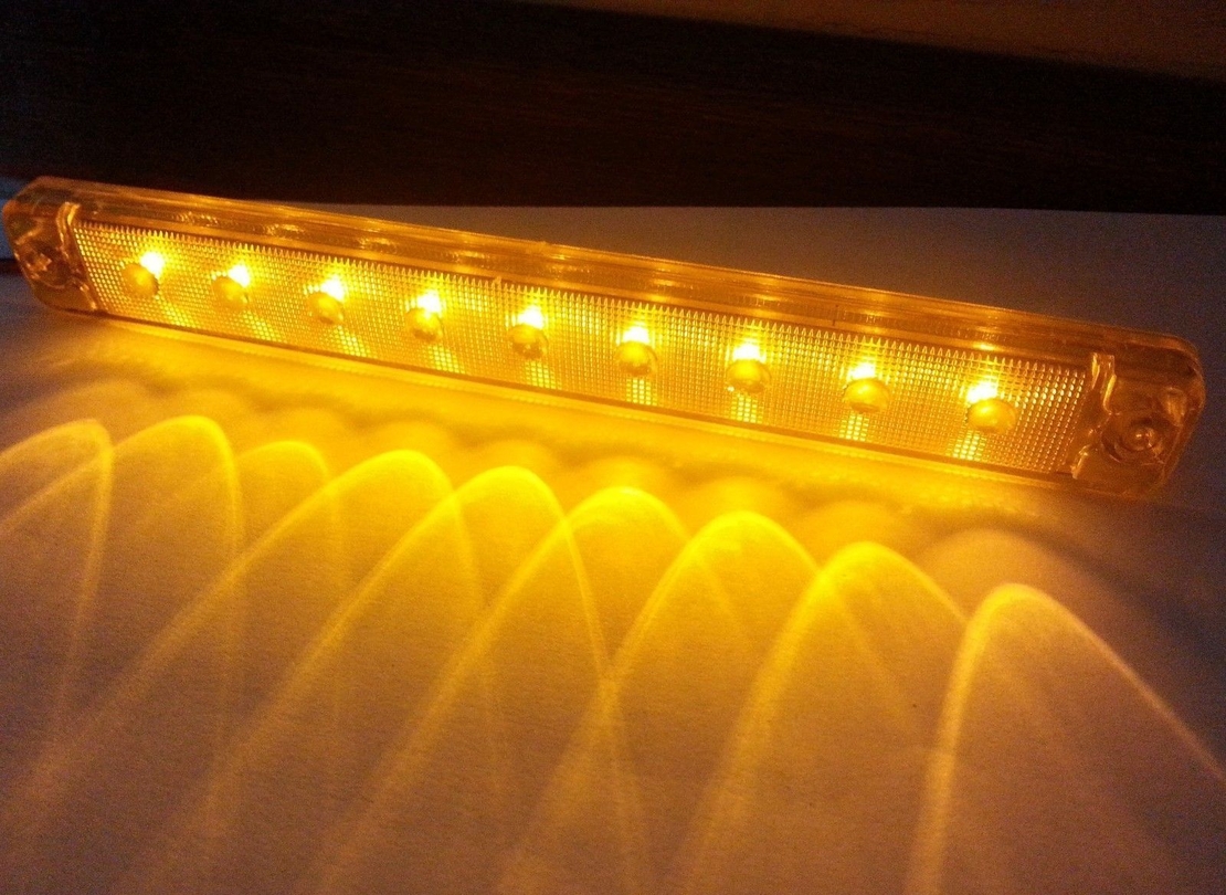 9 LED 12V ОРАНЖЕВ МАРКЕР СВЕТОДИОДЕН ГАБАРИТ