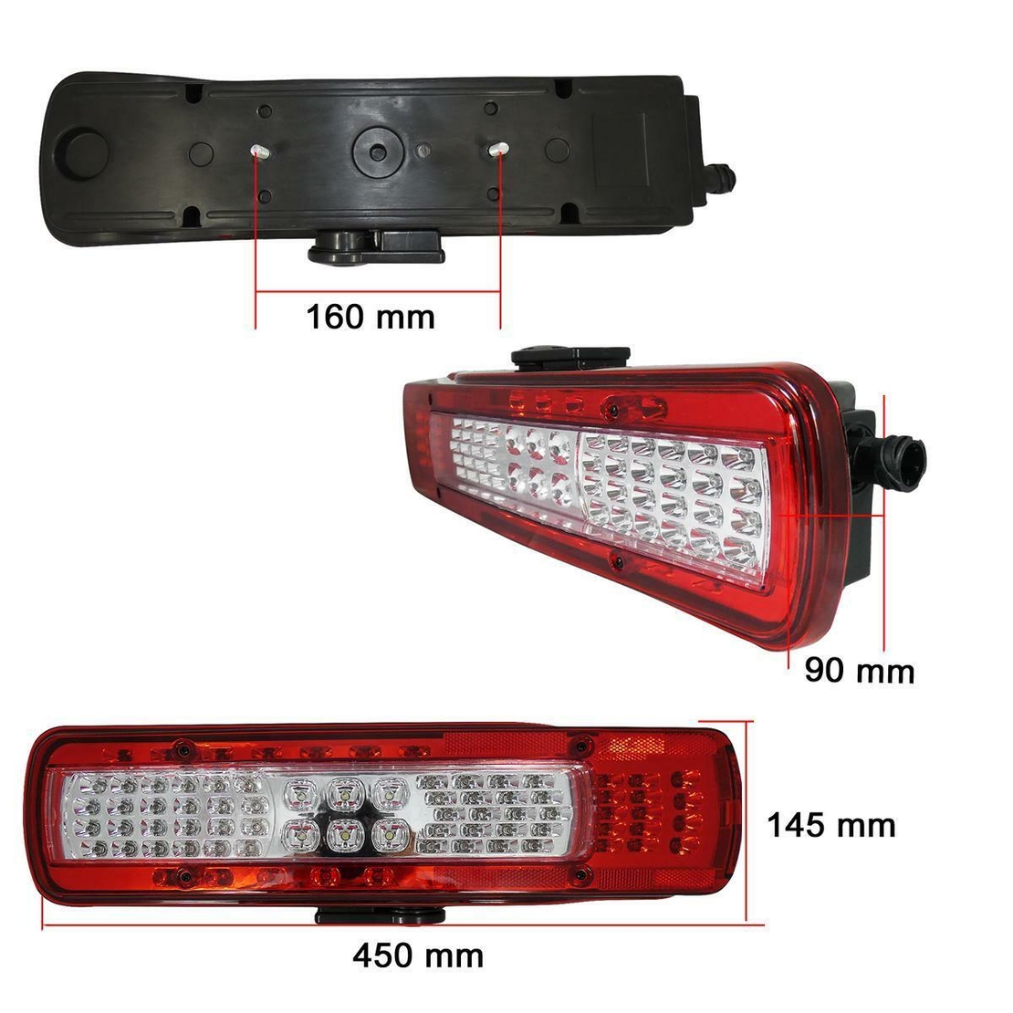 Комплект LED Лед Стопове Диодни със Светлина За Номер Зумер Заден Ход 24V За Волво Volvo FH4 2013+