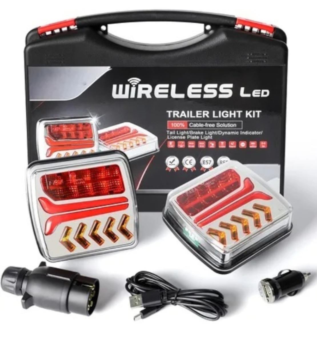 Безжични Wireless Led Лед стопове стоп светлина с магнит 12V за ремарке каравана кемпер колесар
