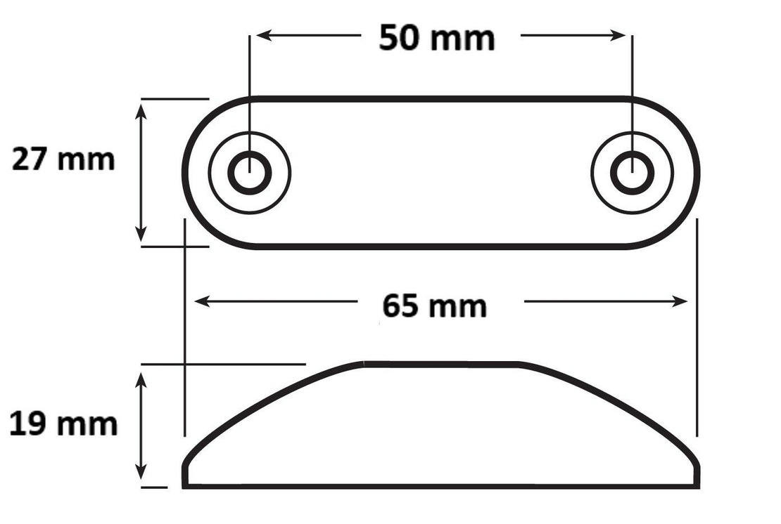 LED Габарит, Бял, Червен, Жълт, Маркер, 4 SMD Диода, 12V - 24V