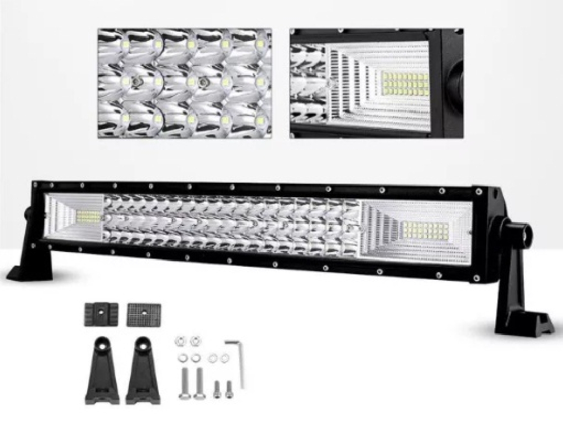 55 См 324W Мощен 7D 7Д Led Bar Лед Диоден Бар Прожектор с комбинирана бяла светлина 12V 24V
