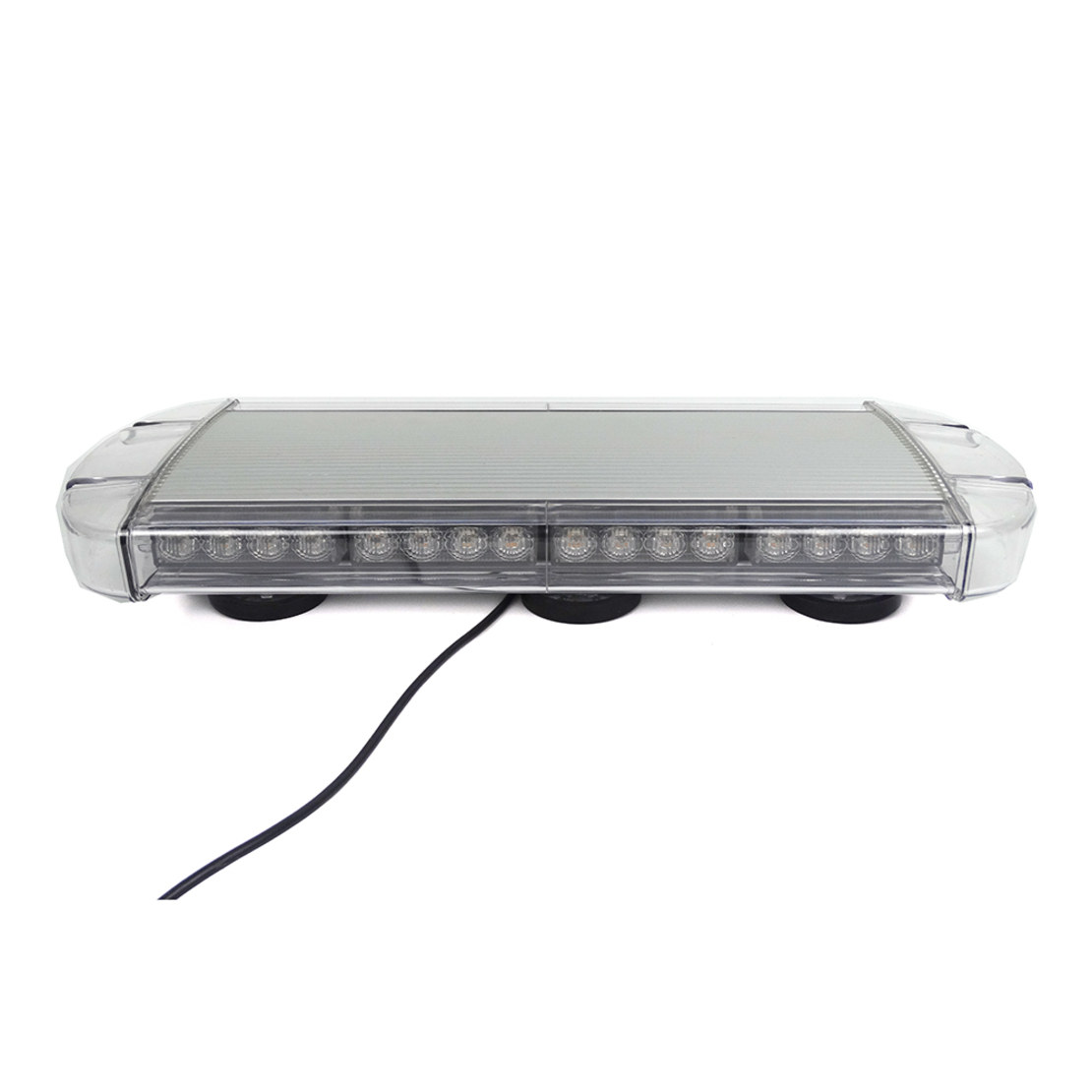 55 см 40 LED ЛЕД мощна аварийна диодна сигнална лампа блиц с магнити 12-24V 10 режима на работа жълта оранжева светлина E-Mark Е9 за пътна помощ платформа снегорин багер и др.
