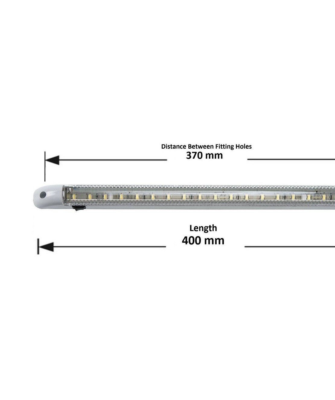 LED Лед Интериорна Диодна Лампа, Тръба, 40см, Бяла Светлина, 24V, За Автомобил, Камион, За Дома или Офиса