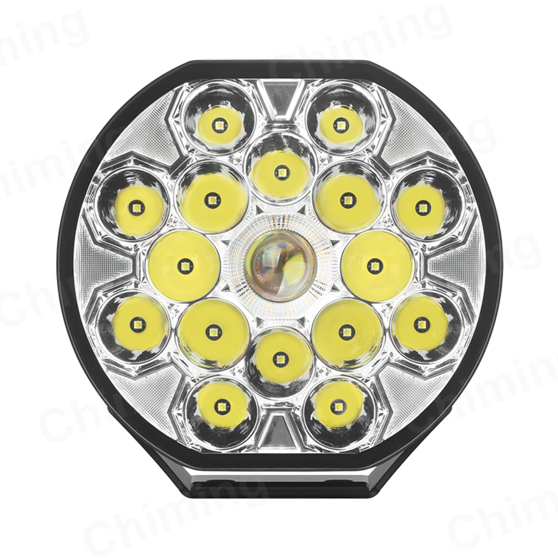 LED Халоген 22см Фар Бяла Светлина + Бяла и Жълта Габаритна 80W 9100lm 12V 24V Е-марк Е9 Бус Ван 4х4 Джип ATV Камион Трактор