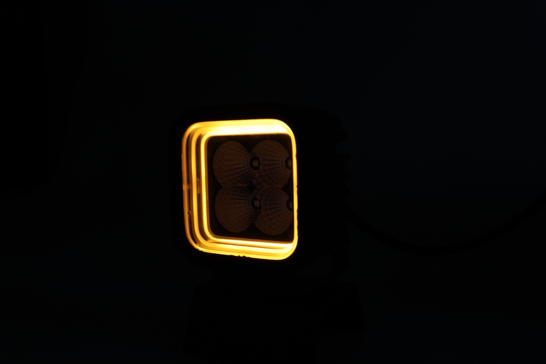 30W LED Халоген Бял, Разпръсната светлина с жълта и червена DRL светлина 12V-24V