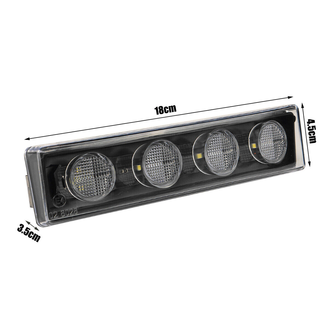 1бр Оранжев LED преден габарит маркер за Скания Scania- 180mm x 40 mm с букса