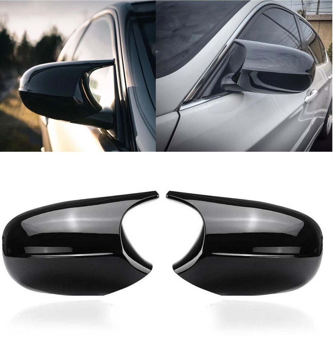 Комплект от 2бр. Batman Style капаци за странични огледала за BMW E81 E82 E87 E88 E90 E91 E92 E93 Преди Фейслифт