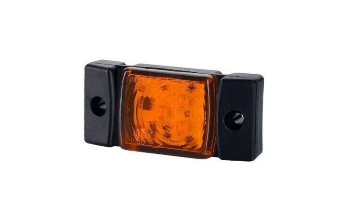LED Светодиоден Габарит, Маркер, Токос, Жълт, Оранжев, Е-Mark, 3 LED, 12V-24V, 7.3 см