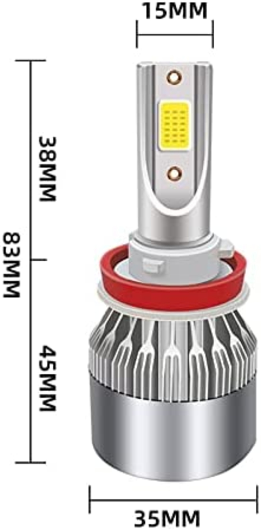 Комплект от 2броя LED ЛЕД диодни крушки за фар халоген HB4 ХБ4 12V 36W