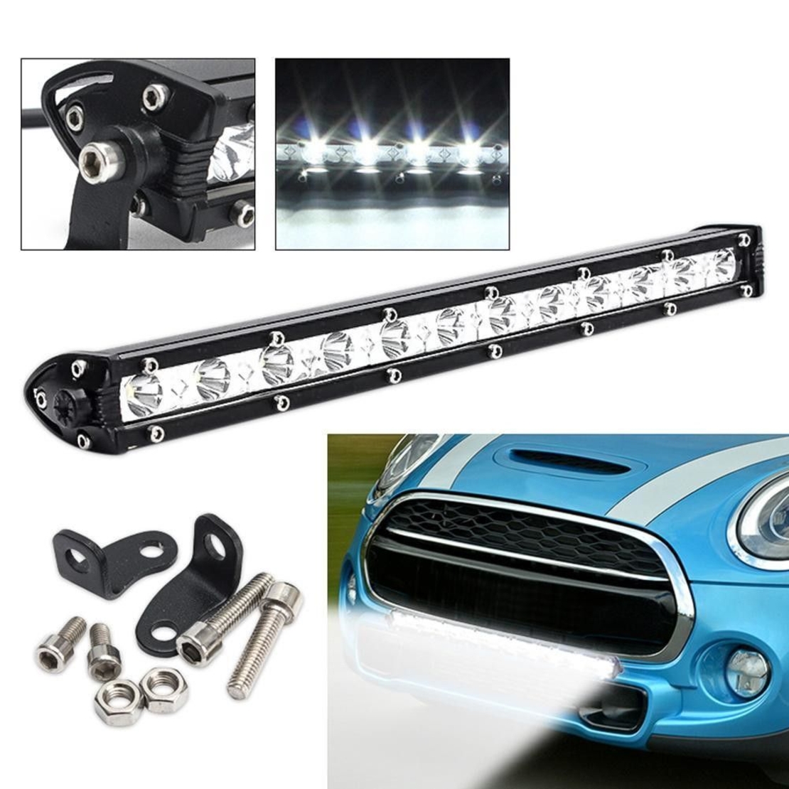 34 См Slim Мощен LED бар с насочена Spot светлина 36W 12 LED 12V 24V АТВ, Джип, 4х4, Offroad, Камион