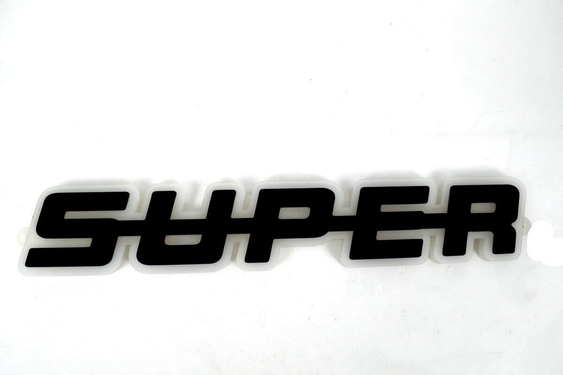 Светодиоден LED ЛЕД Надпис табела SUPER 24V оранжева светлина 40 x 7cm